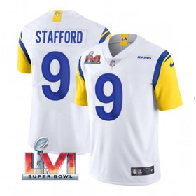 Maillot Los Angeles Rams Matthew Stafford 9 Blanc 2022 Super Bowl LVI Vapor Limited - Homme